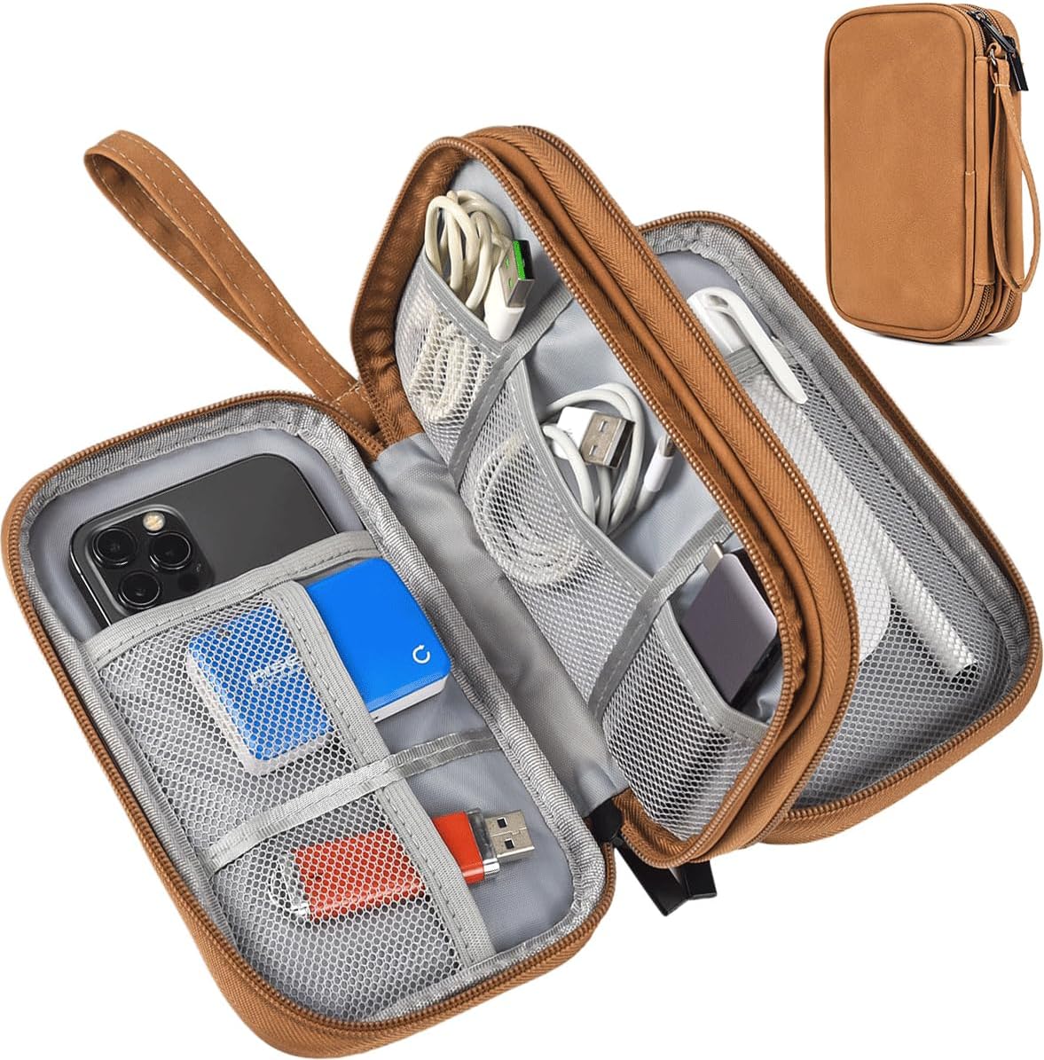 Electronic Accessories Case, Universal Cable Cord Holder Organizer/Electronic Case, Waterproof Portable Cable Organizer Bag, Usb Flash Drives Bag, Cable Case Bag, Usb Case Organizer,Usb Charger Bag