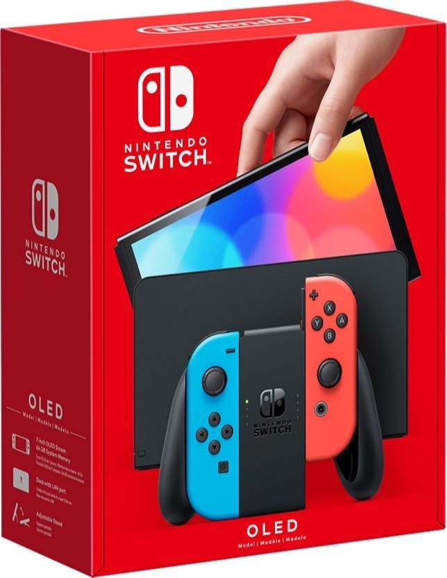 Nintendo Switchâ#132;¢ With Neon Blue And Neon Red Joy‑Conâ#132;¢