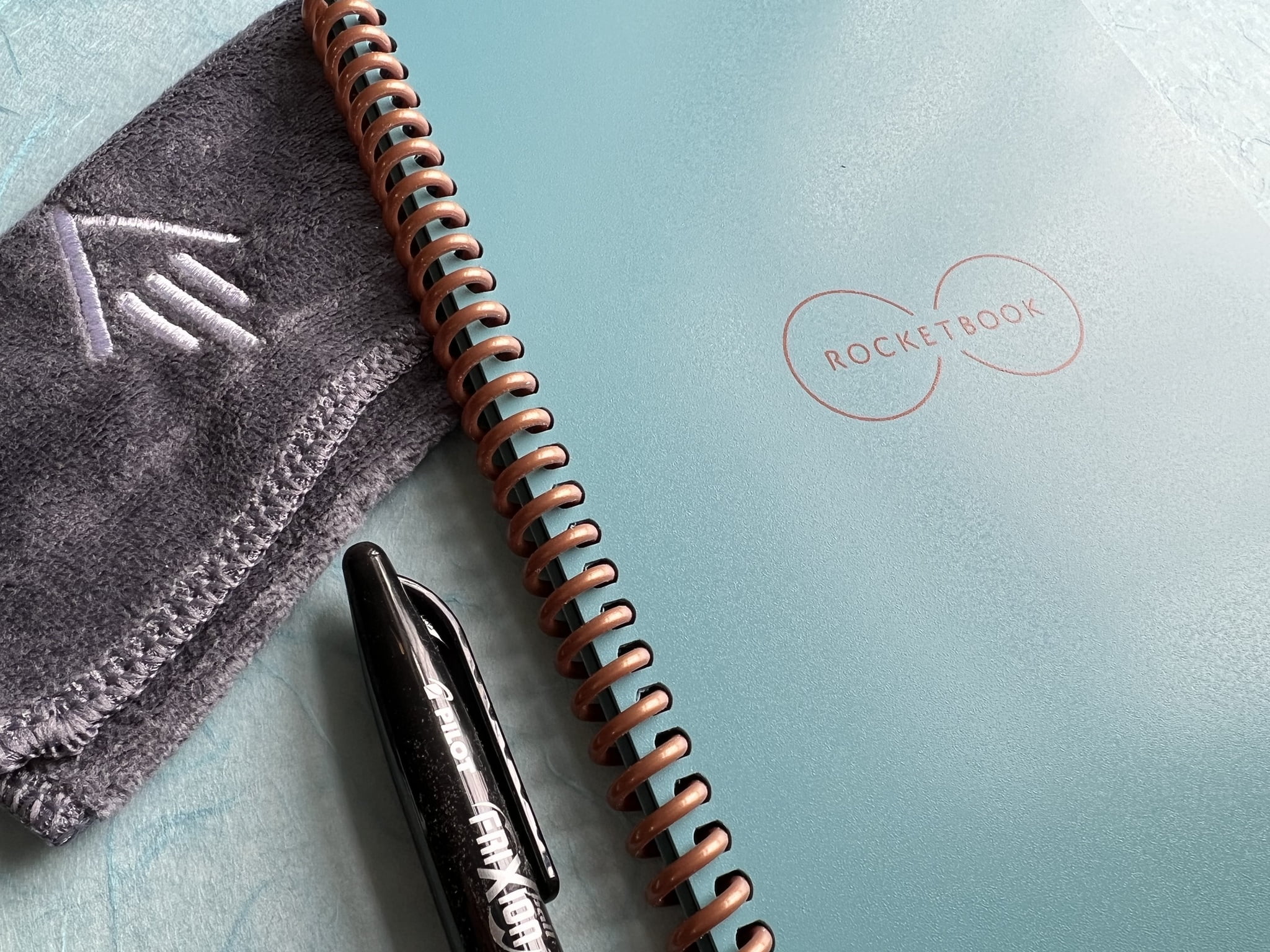 Rocketbook Core Reusable Smart Notebook | Innovative, Eco-Friendly, Digitally Connected Notebook With Cloud Sharing Capabilities | Dotted, 6 X 8.8, 36 Pg, Midnight Blue, With Pen, Cloth, And App Included