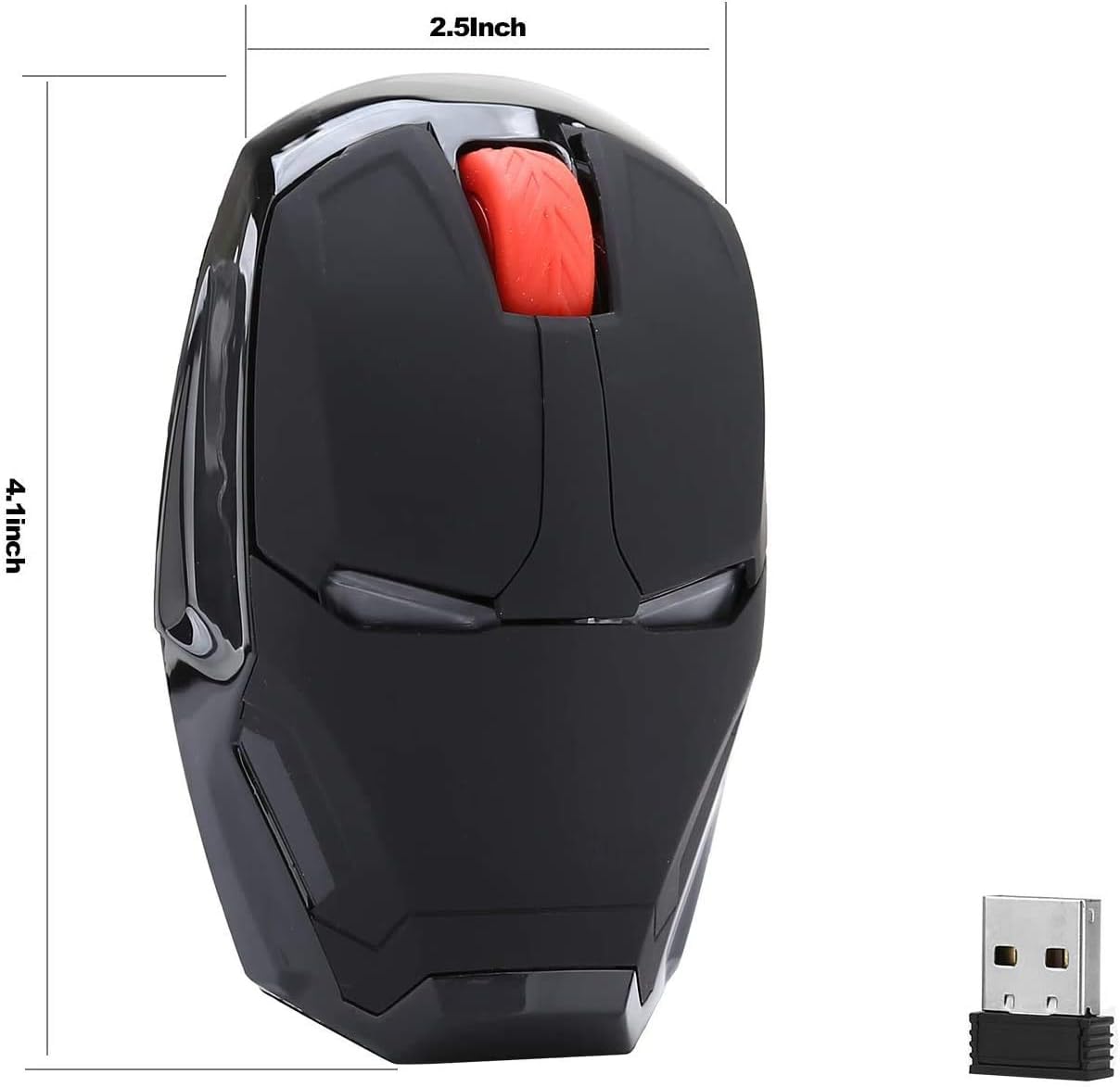 Wfb Ergonomic Wireless Computer Mouse For Kids, 2.4 G Portable Noiseless Mouse Optical Mice With Usb Receiver For Notebook Pc Laptop Computer Mac Book (Black)