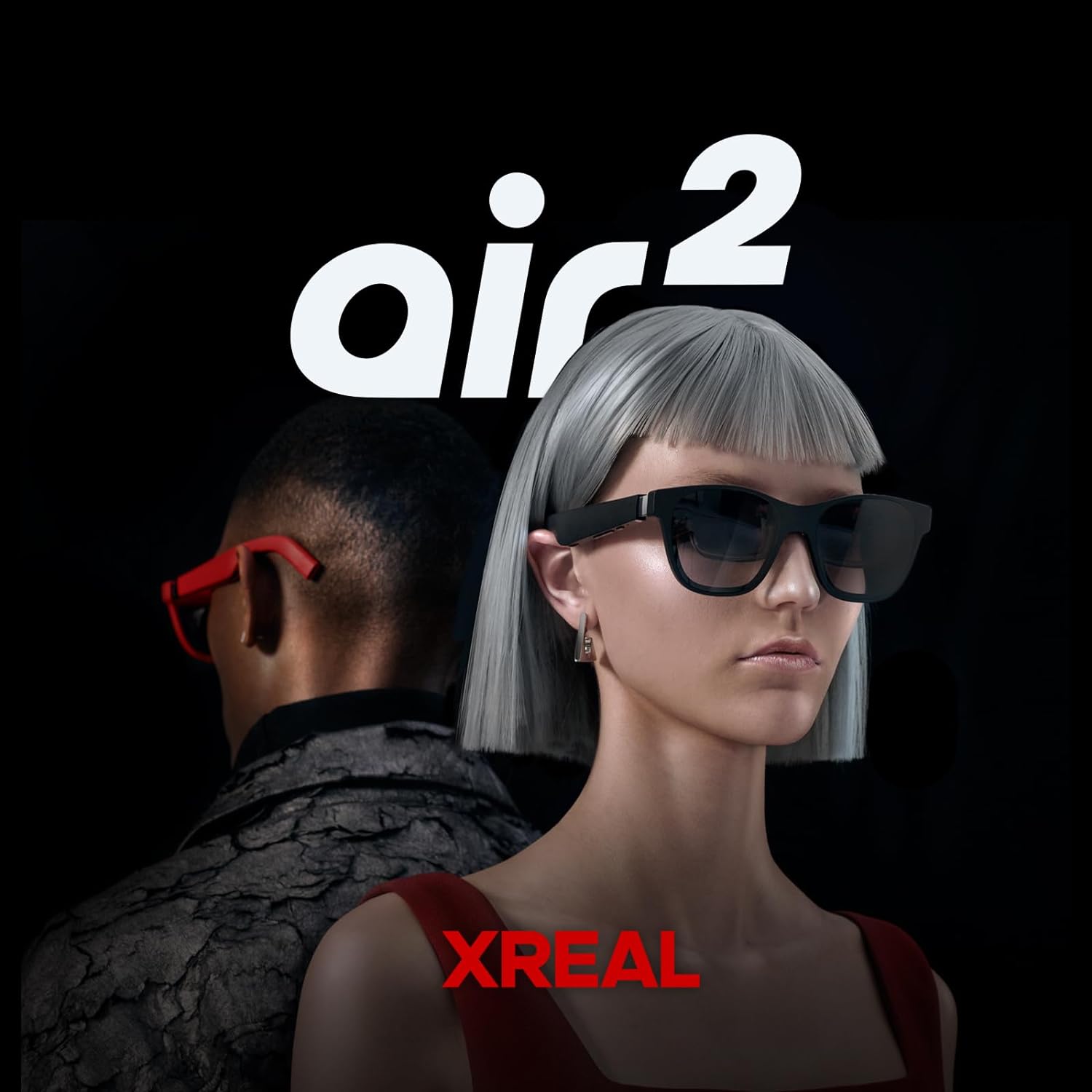 Xreal Air 2 Ar Glasses, Formerly Nreal, Up To 330 Wearable Display With All-Day Comfort, 72G 120Hz 1080P, Ideal For Gaming, Streaming And Working, Smart Glasses, Best Tv/Projector/Monitor Alternative