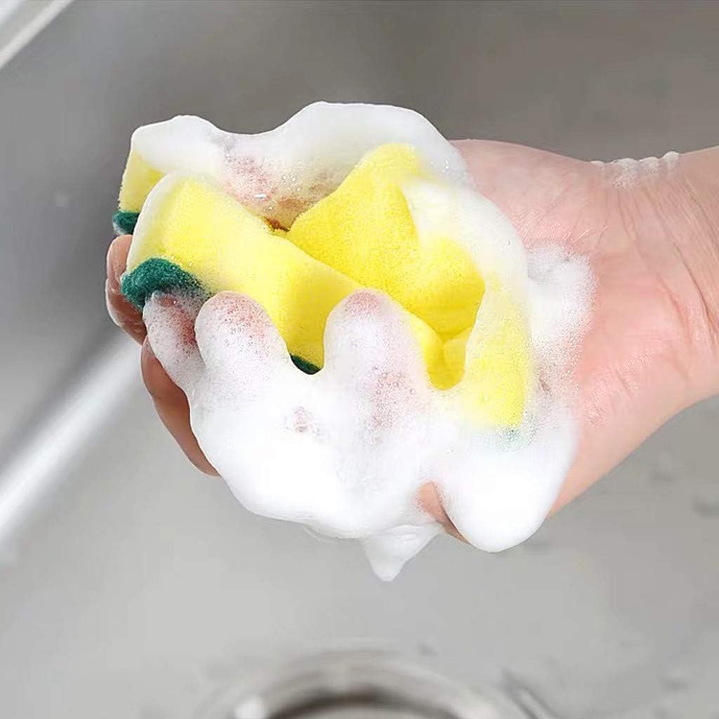 Sponges For Cleaning, Kitchen Sponges Pack Scrub Sponge Dish Sponges Eco Non-Scratch Scrubbers, Cleaning Household Supplies Scrubbing Tools (14Pcs)
