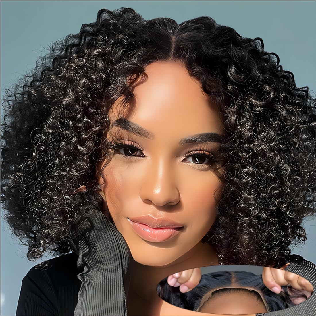 12 Inch Curly Glueless Wig Review