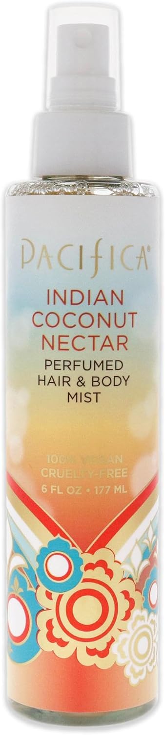 Pacifica Indian Coconut Nectar Perfumed Hair  Body Mist - Alcohol Free Coconut Vanilla Scent