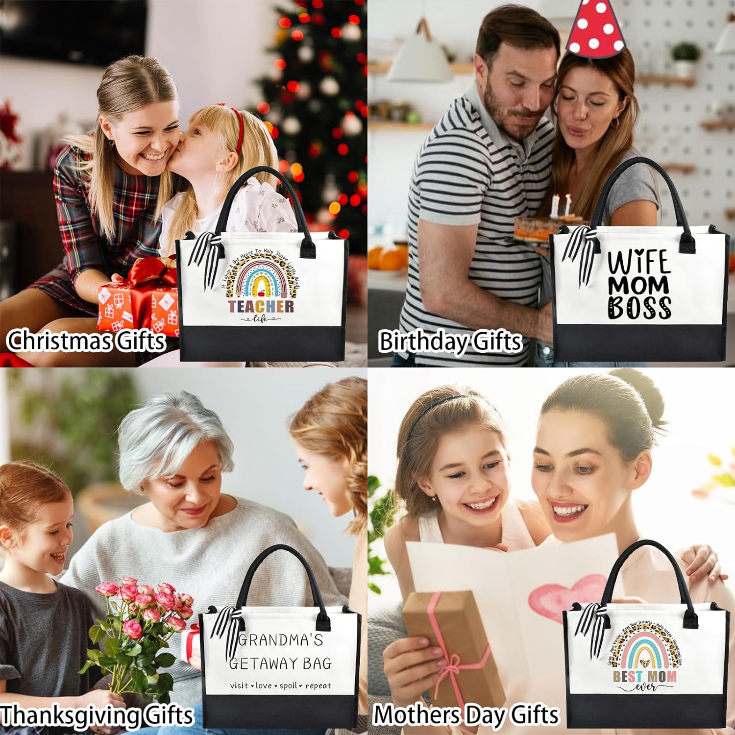Mothers Day Gifts For Mom From Daughter Son,Gifts For Mom Wife Mama New Mom,Tote Bag Birthday Gift For Women Teacher