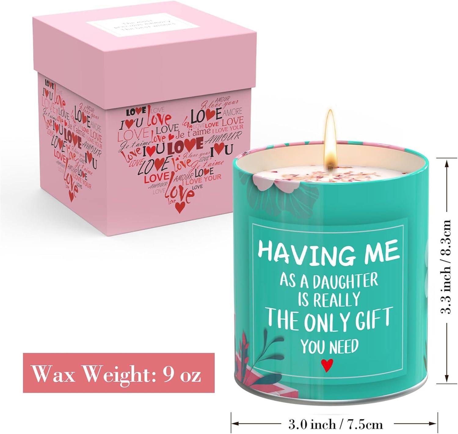 Mothers Day Gifts For Mom,Gifts From Daughter,Mom Gifts Ideas Birthday Gifts For Mom,Christmas Gifts For Mom Funny Gifts Ideas-Scented Candles 9Oz
