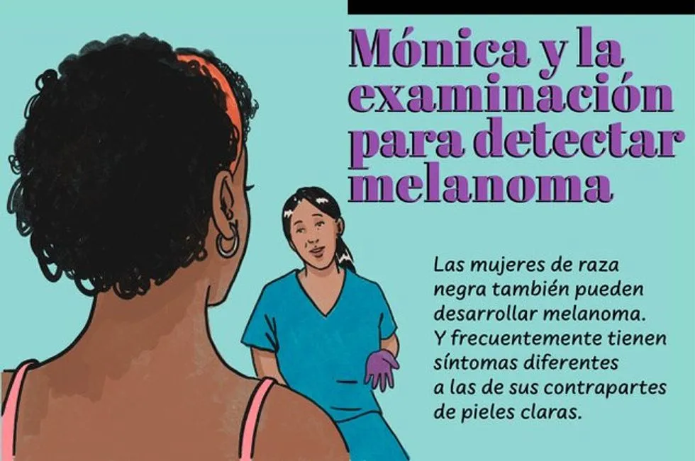 Mónica y los angeles examinación para detectar melanoma
