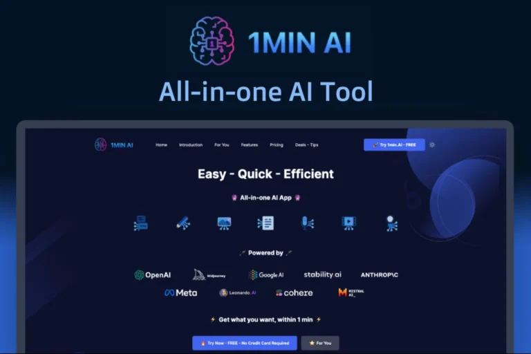 Supercharge Your Workflow with 1min.AI: for Less Than 