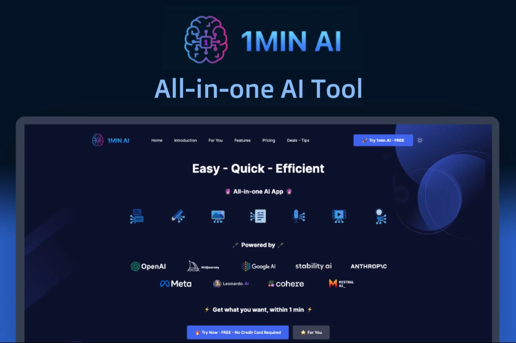 Supercharge Your Workflow with 1min.AI: for Less Than 