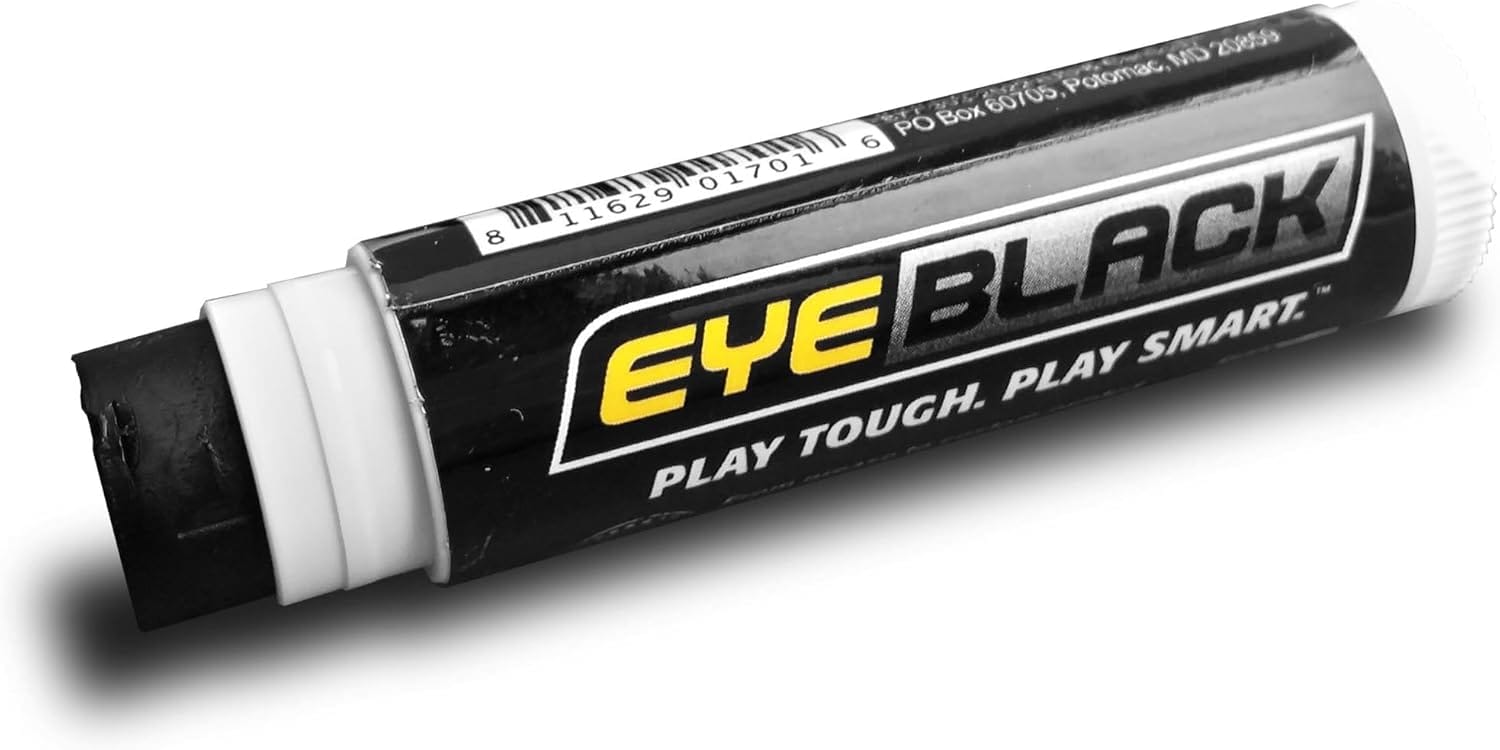EyeBlack Anti-Glare Under Eye Black Sports Grease Stick for Pro Performance – Softball, Football, Baseball, Soccer, Cheer, Volleyball – Tailgate, Championship, Playoffs, Game Day – 1 Stick