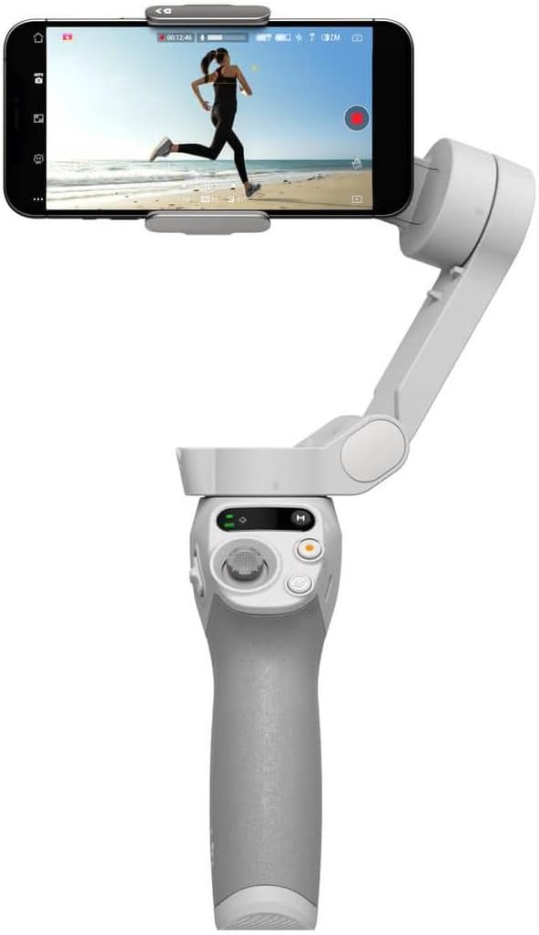 DJI Osmo Mobile SE, 3-Axis Phone Gimbal, Portable and Foldable, Gimbal Stabilizer for iphone, Andriod, ShotGuides, ActiveTrack 6.0, Vlogging Stabilizer for Youtube, TikTok, Travel