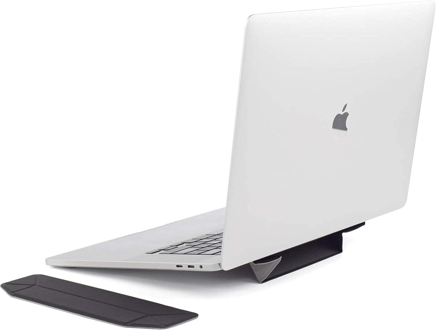 Aporia – Invisible + Super Slim + No Weight Laptop Stand Riser | Foldable Lightweight Portable | Simple Solution to Create Air Flow, Reduce Noise & Heat for Nomad Style Remote Workers (Black)