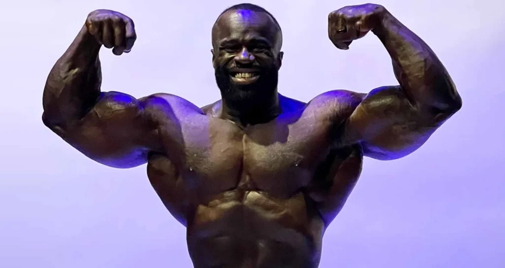 Samson Dauda and Ryan Terry Overwhelm a Shoulder Exercise Forward of Mr. Olympia 2025