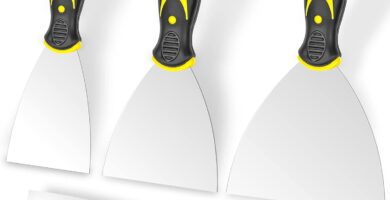 Putty Knife, 4Pcs Spackle Knife Set (2, 3, 4, 5 in), Stainless Steel Paint Scraper, Taping Knife Tool for Repairing Drywall, Removing Wallpaper, Applying Putty, Plaster, Cement, Adhesive