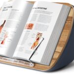 Lap Beanbag Book Stand for Hands Free Reading Comfortable Reading Pillow Stand Minimize Neck Strain Perfect Idea for Book Lovers in Dorm Room or Anywhere Else with Bookseat(Gray)