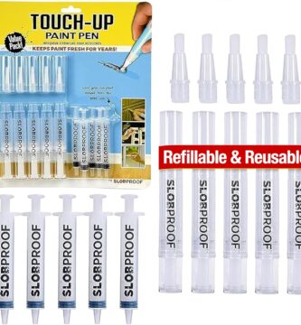 Slobproof Refillable Touch-Up Paint Pen, Mess-Free, Reusable Wall Paint Repair Tool, Precise Application, DIY Home Improvement, Furniture, Arts and Crafts, Patented Design, Easy Storage, Pack of 5 Slobproof Refillable Touch-Up Paint Pen, Mess-Free, Reusable Wall Paint Repair Tool, Precise Application, DIY Home Improvement, Furniture, Arts and Crafts, Patented Design, Easy Storage, Pack of 5
