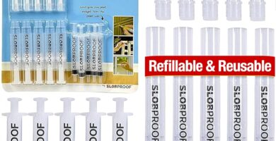 Slobproof Refillable Touch-Up Paint Pen, Mess-Free, Reusable Wall Paint Repair Tool, Precise Application, DIY Home Improvement, Furniture, Arts and Crafts, Patented Design, Easy Storage, Pack of 5