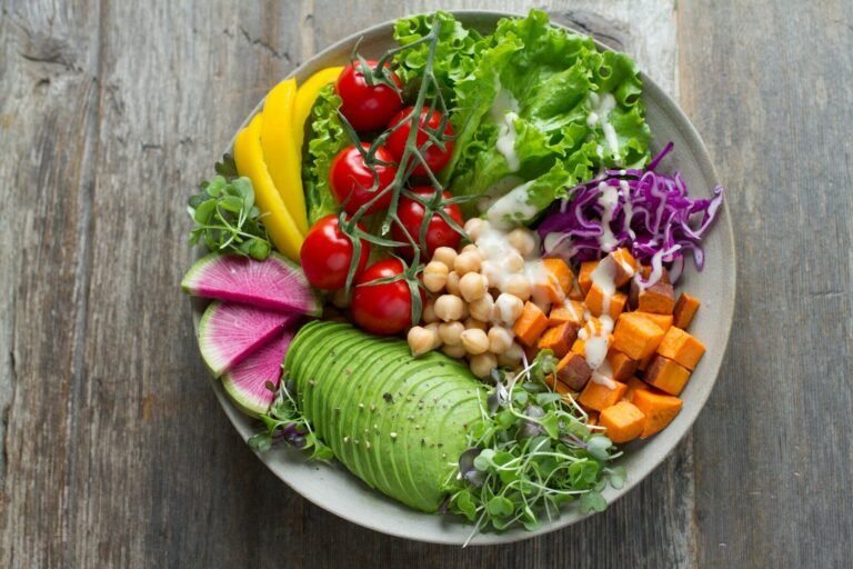 Colorful vegetable salad bowl